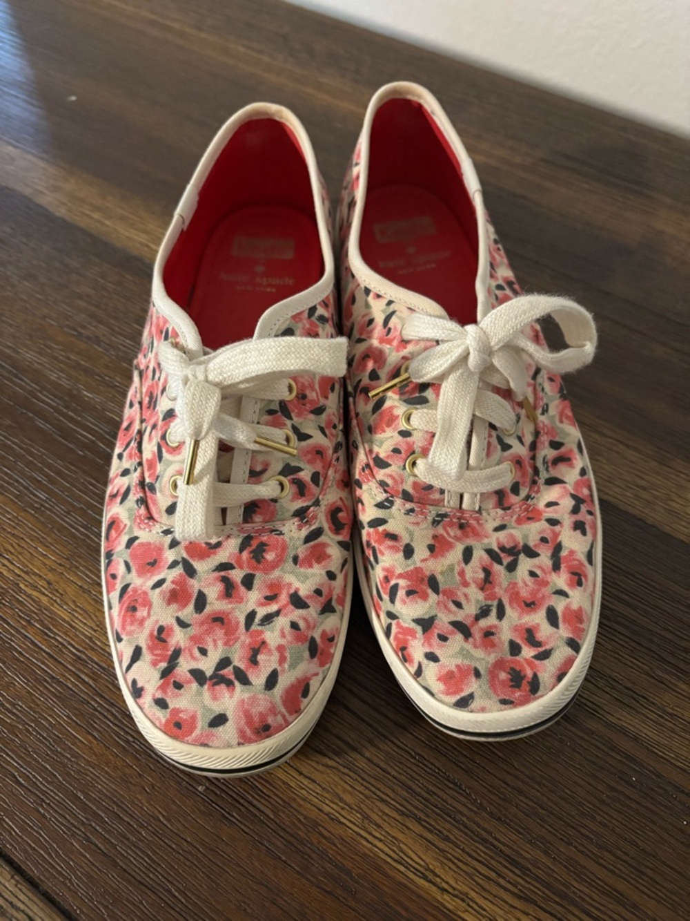 Keds - Kate Spade Women’s Floral Canvas Lace-Up Sneakers - Pink